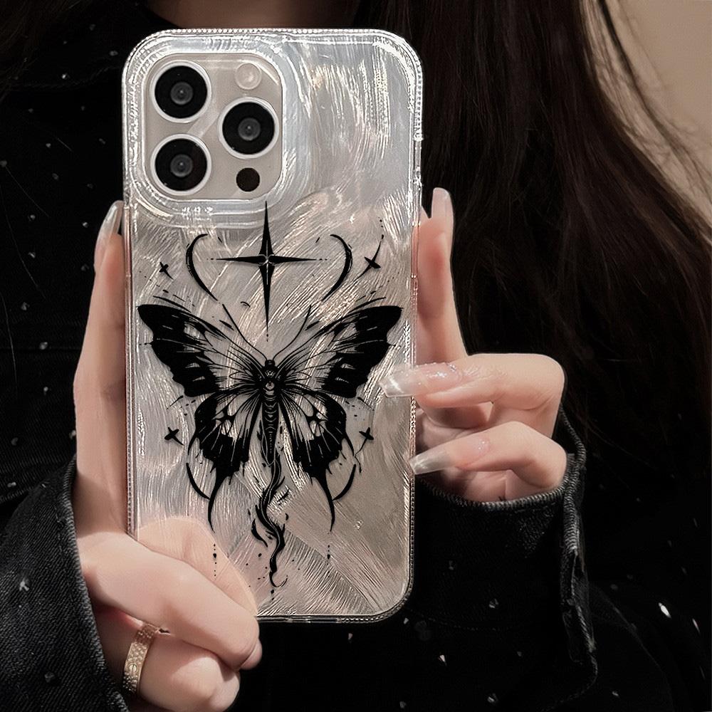 Husă de telefon Feather Luster pentru Samsung A53 A14 A33 A12 A32 S24 S23 Plus S20 S21 FE pentru iPhone 17 15 16 13 Pro 17 16 Pro Max Husă de telefon cu fundă fluture