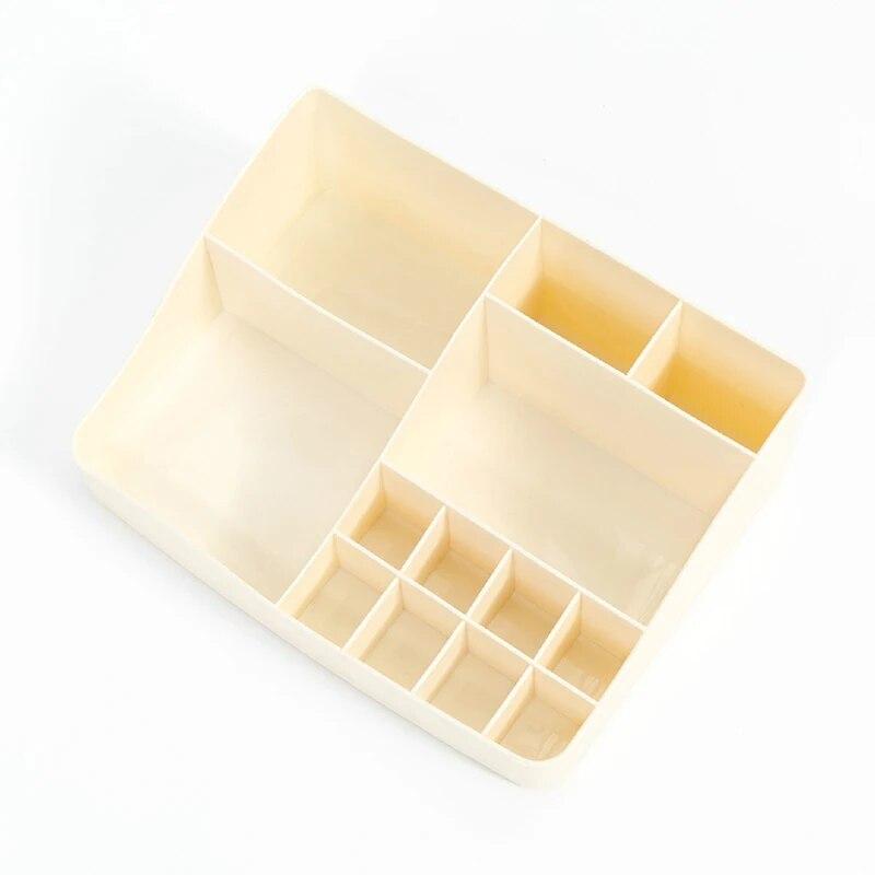 

Ящик для хранения канцелярских товаров, 13 сеток, ящик для хранения косметики, настольный ящик для макияжа, органайзер для офиса жёлтый