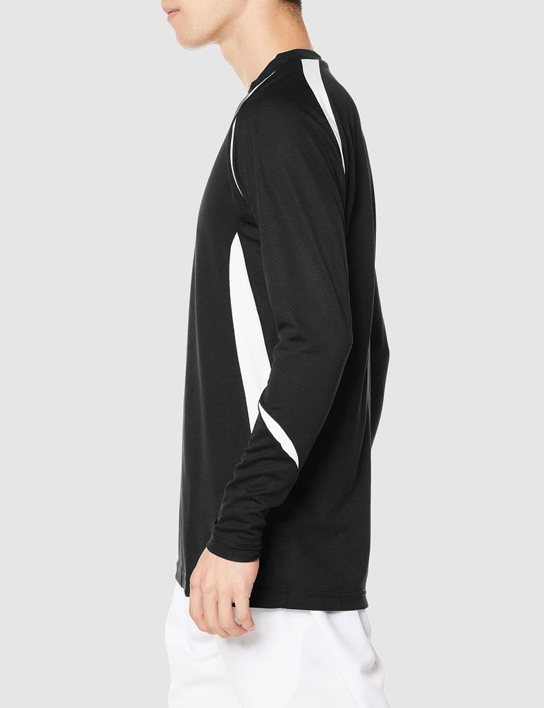 Volleyball Game Shirt, Long Sleeve, Moisture-Wicking, Quick-Drying, Junior Available, V2MA2123, Unisex, Black/White, Size M