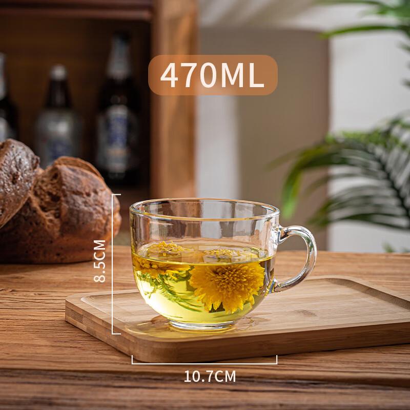 Huazao Baijia Large Capacity Glass Mug with Handle
