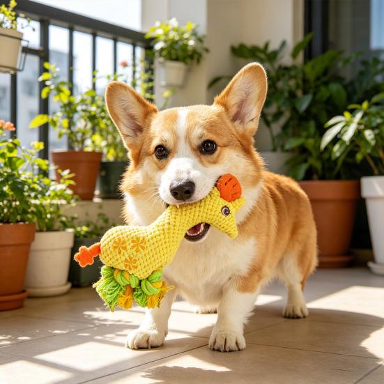 Plüsch-Hirsch Hundespielzeug Quietschendes gefülltes Hirsch mit geknoteten Seilbeinen Hundekaupielzeug für Hunde zum Kuscheln Zähneputzen Angstlinderung