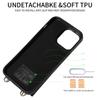 For iPhone 14 Series.for iPhone 14,14 Plus,14 Pro,14 Pro Max Shoulder Strap Rope Ring Bracket Design Card Holder Slots Lichee Pattern Cover Phone Case