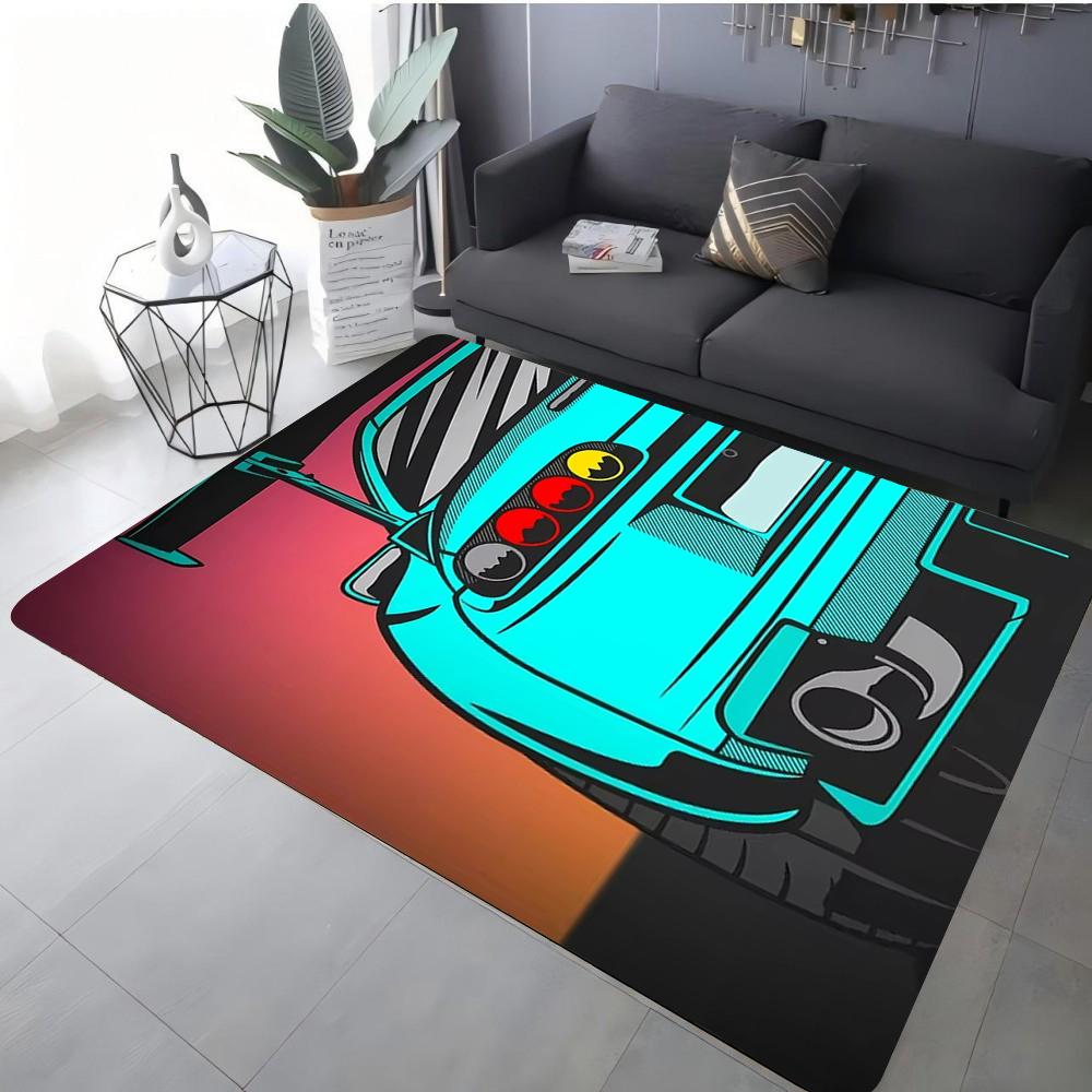 Cool Racing Car Design Carpet for Bedroom and Living Room Decor Non-Slip Area Rug for Sofa Washable Floor Mat Cofee Table Mat