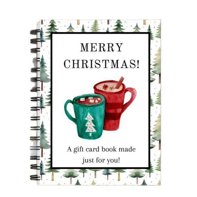 Spiral-Bound Christmas Gift Card Book Festival Christmas Gifts for Teenagers Greeting Cards Holder Greeting Card Organizer
