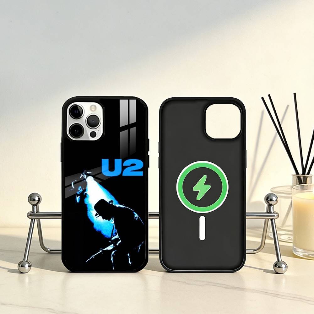 Band U-U2 Handyhülle Für iPhone17,16,15,14,13,12,11 Plus,Pro Max Magnetisch Für Magsafe Kabelloses Laden