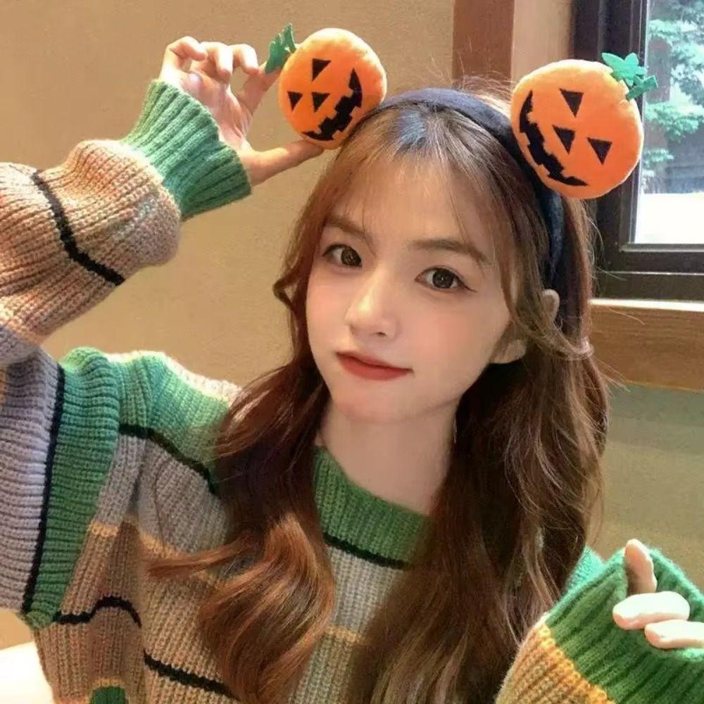 Lightweight Ghost Hair Clip Cartoon Pumpkin Cartoon Hairband  For Halloween