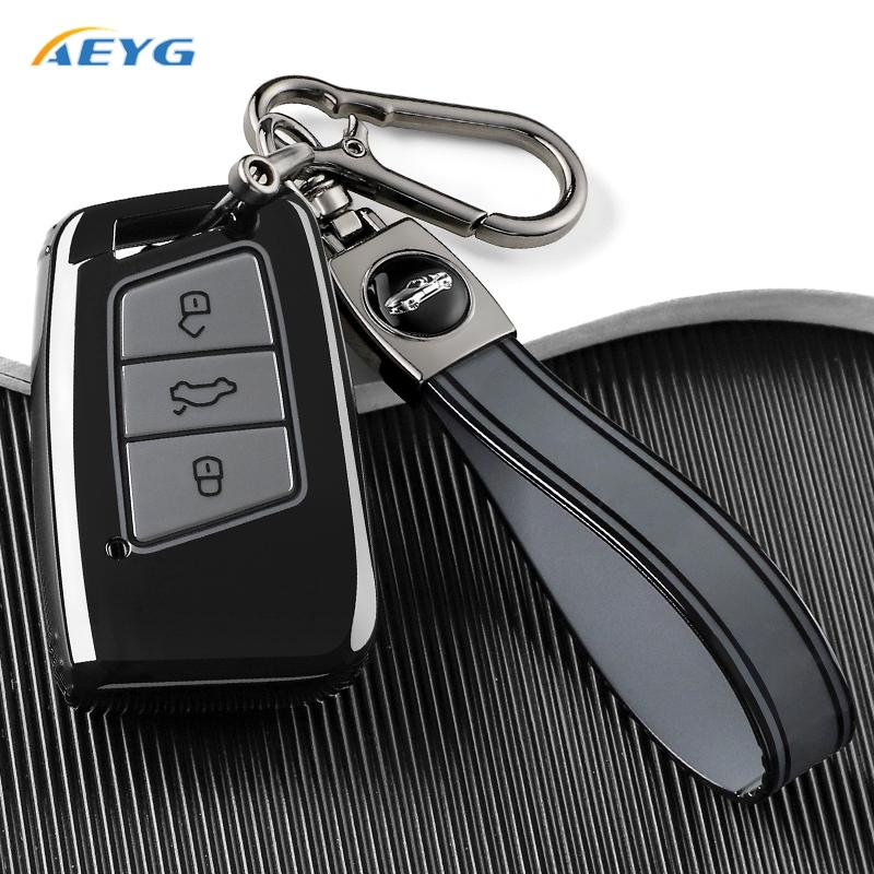 Fashion Soft Tpu Car Smart Key Case Shell Cover For Vw Passat B8 Skoda Kodiaq Superb A7 Protected Holder Keyless Fob Accessories