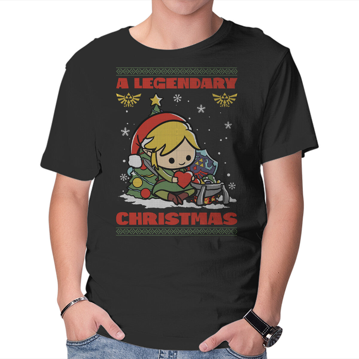 Unisex Crew Neck T-Shirt Legendary Christmas Graphic Short Sleeve Casual Tee XXXXL