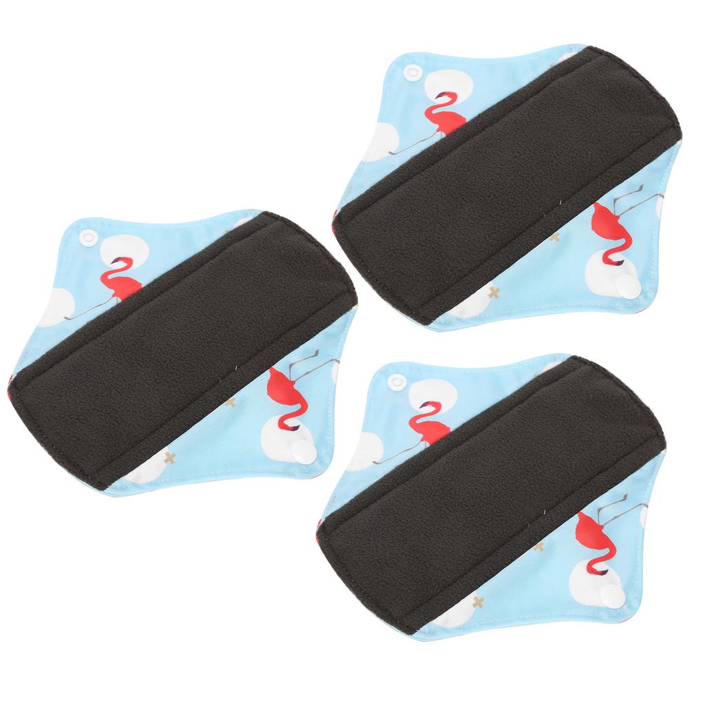 3 Stück Stoff-Hygienebinden Waschbare Wiederverwendbare Hygienebinden Einlagen Menstruations-Saugfähige EinlagenN41