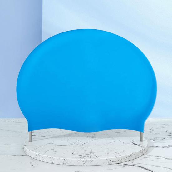 Adults Silicone Swim Cap Non-slip Stretchy Waterproof Long Short Hair Swimming Hat