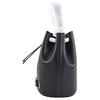 Michael Kors MK Reed Color Block Design Drawstring Closure Leather Bucket Bag Women Handbags Black Cream 35F3G6RM2L-987