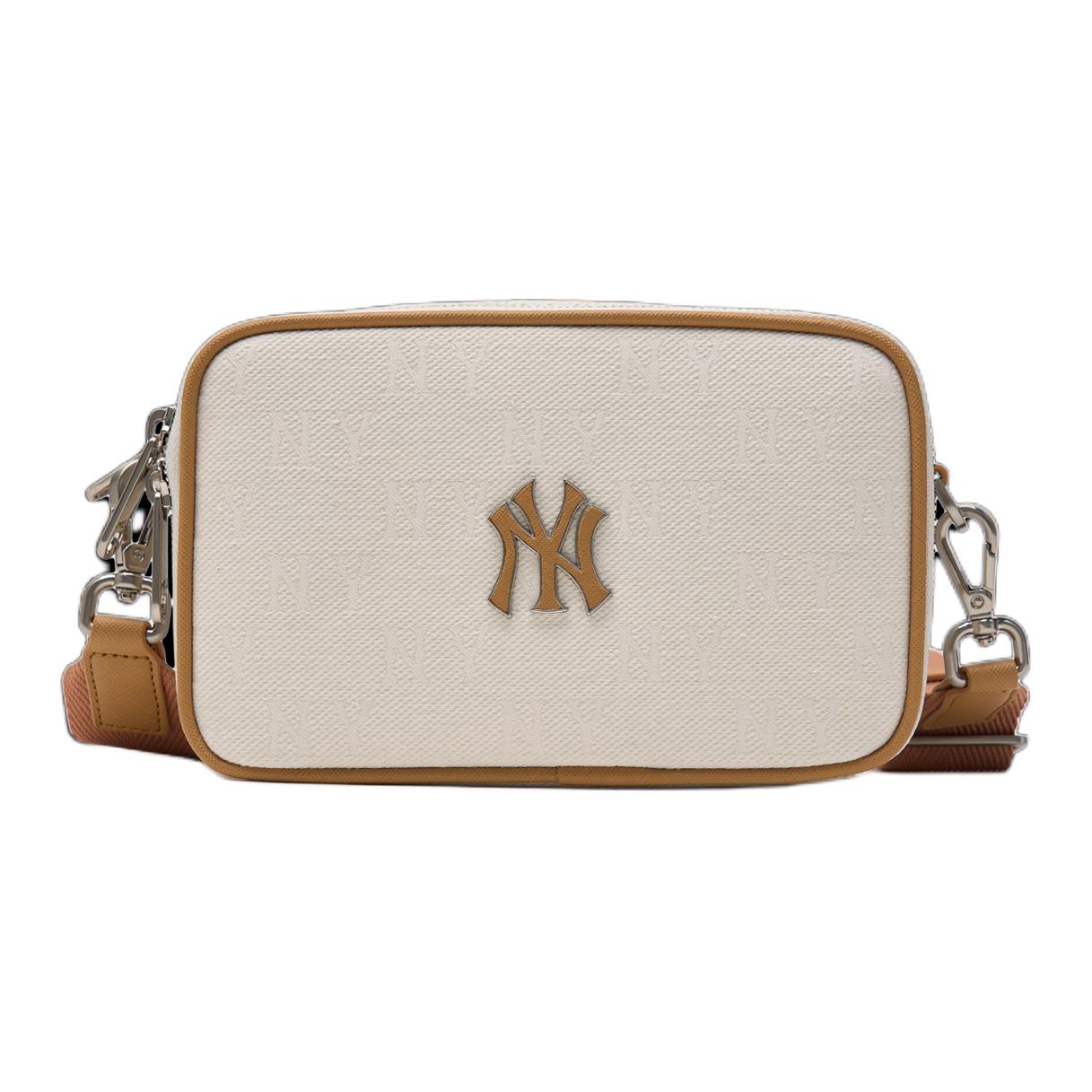 

MLB New York Yankees Vintage Floral Casual Versatile Fashion Polyester Shoulder Crossbody Bag Unisex Bags Deep-Cream 3ACRS014N-50CRD Dark Cream