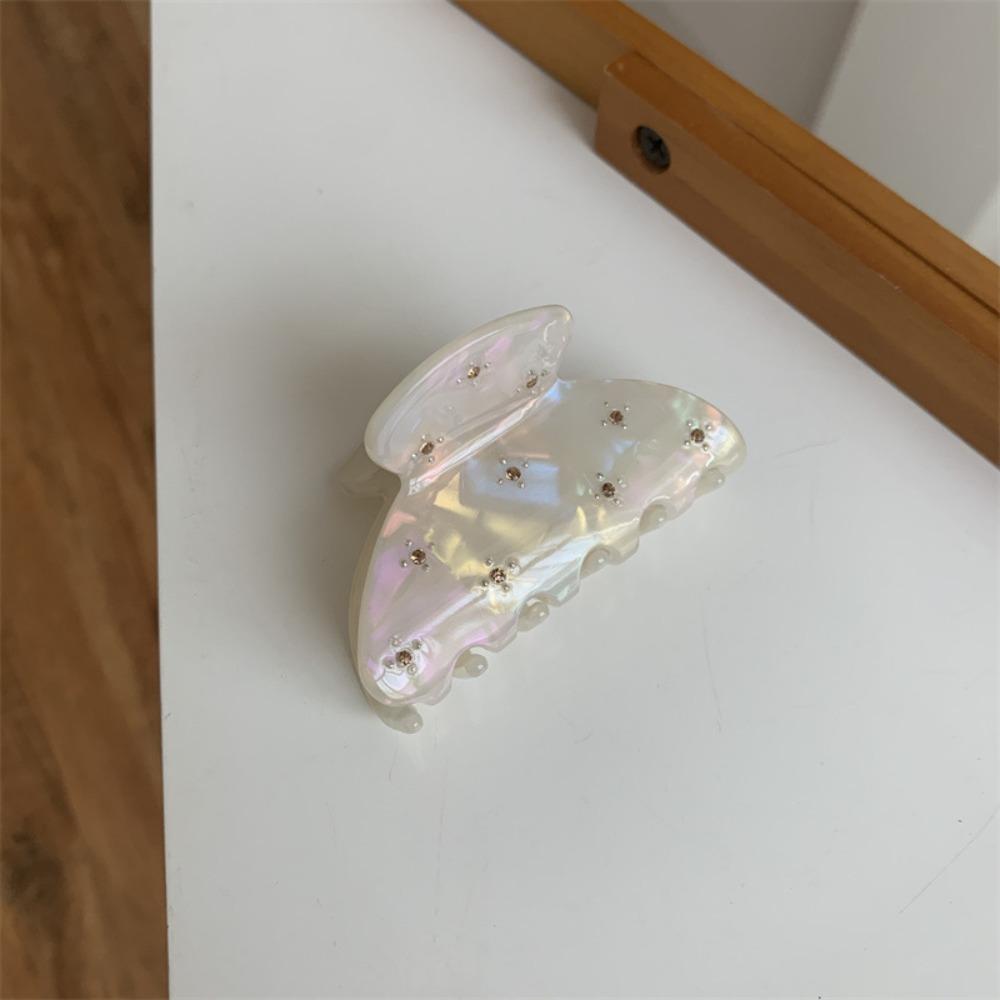 Retro Acetic Acid Rhinestone Semicircle Hair Clip Headwear Korean Style Shark Clip Girls Hair Claw