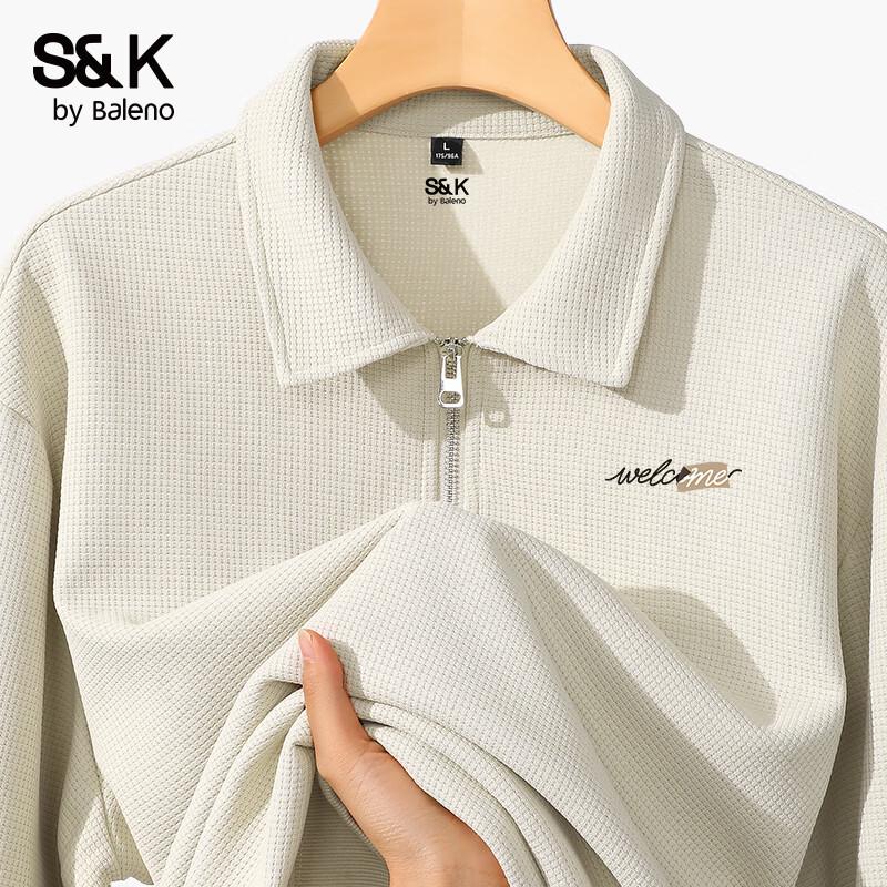 Baleno Men's Waffle Knit Polo Sweatshirt