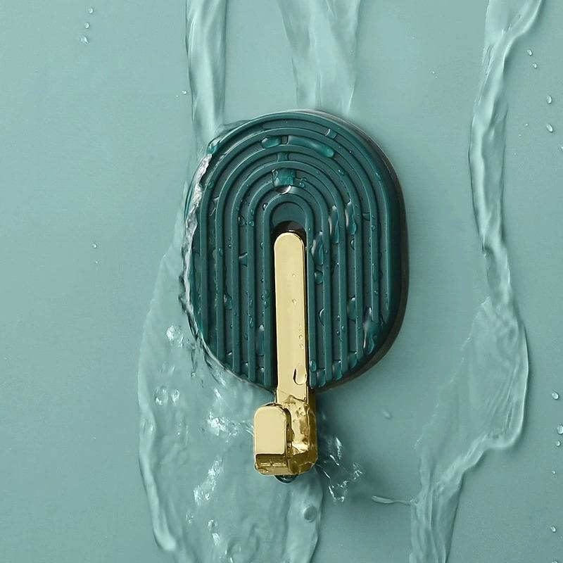 4PCS Wall Plastic Self-Adhesive Hook Multifunctional Bathroom Towel Rack Kitchen Strong Nano Glue Hook Door Rear Bag Hat Hanger