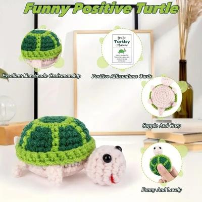 New Bring Warmth Strength To People Turtle Toy Hand Crocheted Birthday Gift Turtle Keychain with Card Turtle Bag Pendant