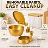 Humor Dining Bowl Set with Hinged Cover and Side Cup, Toilet Ramen Dish for Shared Snacks, Casual Suppers, and Birthday Gatherings