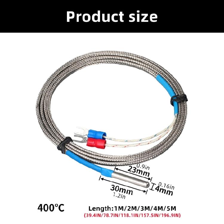 30x4mm Thermocouple Probe 0-400℃ Measurement K-Type Thermocouple Stainless Temperature Sensors Thermocouple