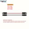 1 Pair Red and Black Double Ends Solar Extension Cable with Connector 2-10 Meters 4mm2/6mm2 Solar Panel Cable Photovoltaic Wire