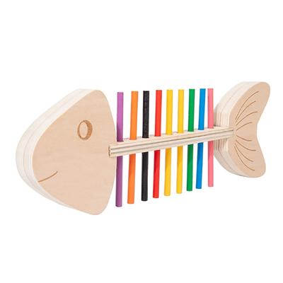 Wood Rainbow Fishbone Puzzle Toy For Toddlers Promoting Color Matching And Thought Training Early Educational Board Game