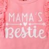 Fashion Letter Print Ruffle Sleeve Baby Bodysuit + Shorts  +Headband 3PCS for 0-18M Newborn Baby Girl Outfit Summer Casual Clothes Set