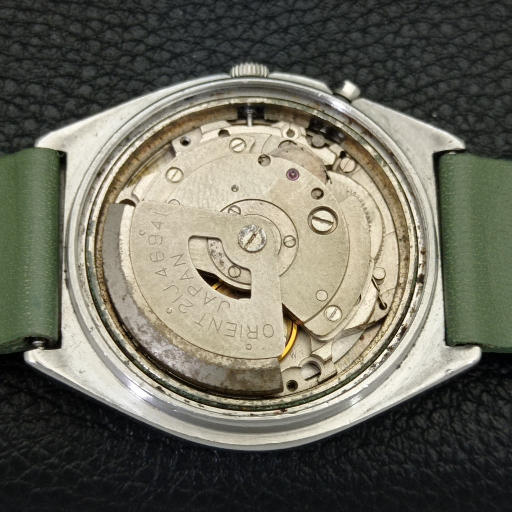 VINTAGE ORIENT AUTOMATIC 46941 JAPAN MENS GREEN COLOR DIAL WATCH a700684-5 R204-a700684