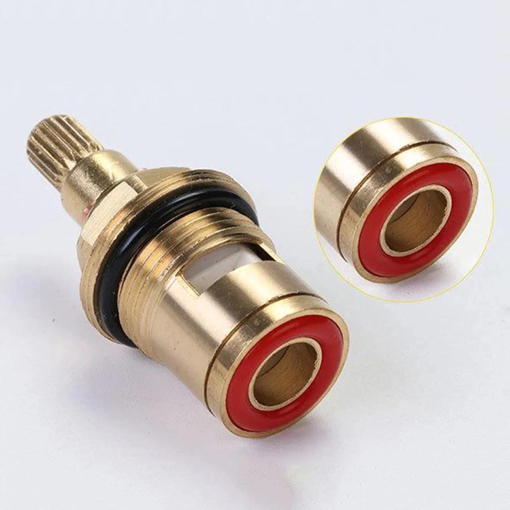 1/2pc Universal Replacement Tap Valve Adapter Brass Cartridge for Bathroom Faucet Inner Core Clockwise or Anti-clockwise