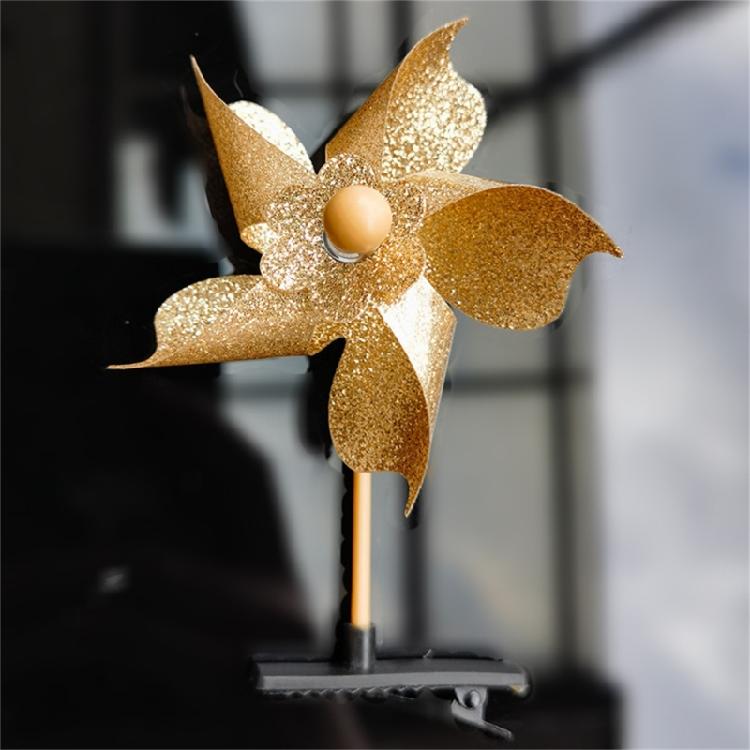 Y2k 90s Aesthetic Colorful Windmill Hairpin for Children Charm Sweet Hair Clip