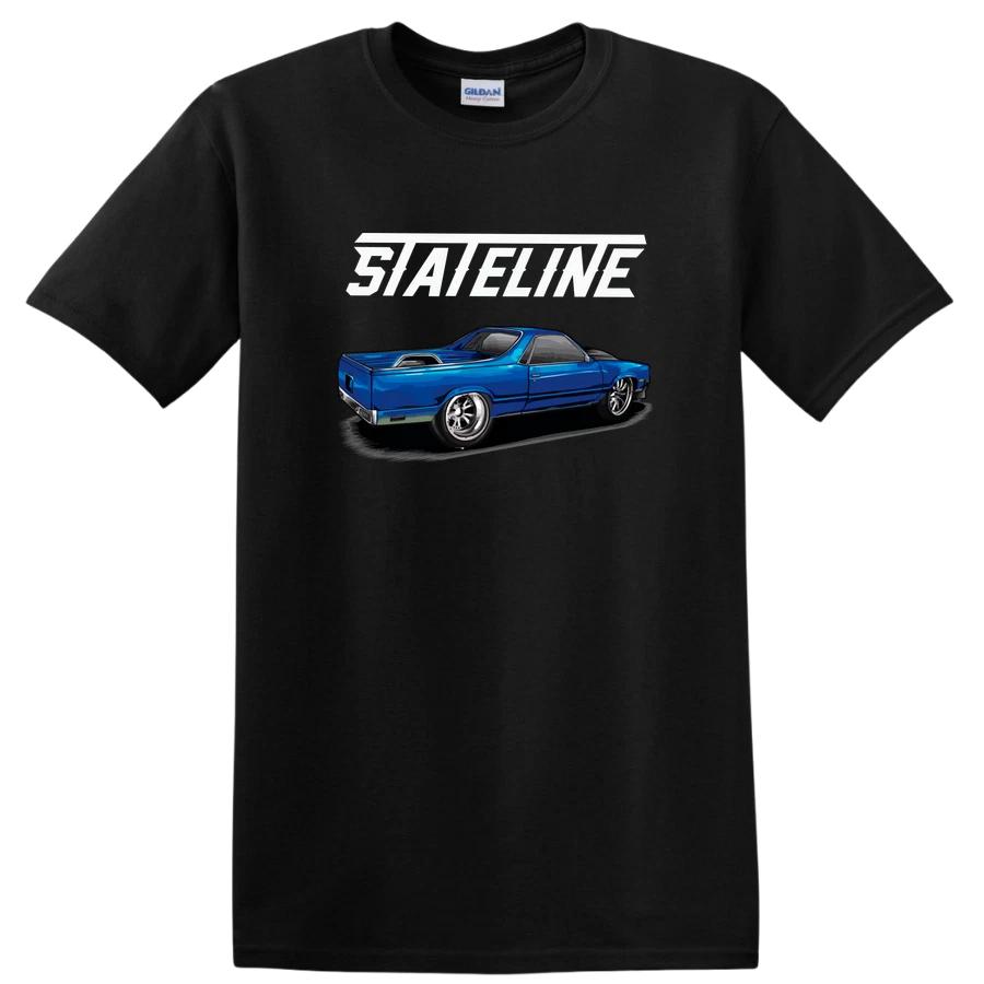 Blue Car Illustration T Shirt Cool Graphic Design w/ Classic Vehicle Tee XXL