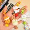 Design Cute Pet Sticker Magnetic Pair Buckle Baimao Keychain Super Cute Resin Doll Couple Accessories Bag Hanging