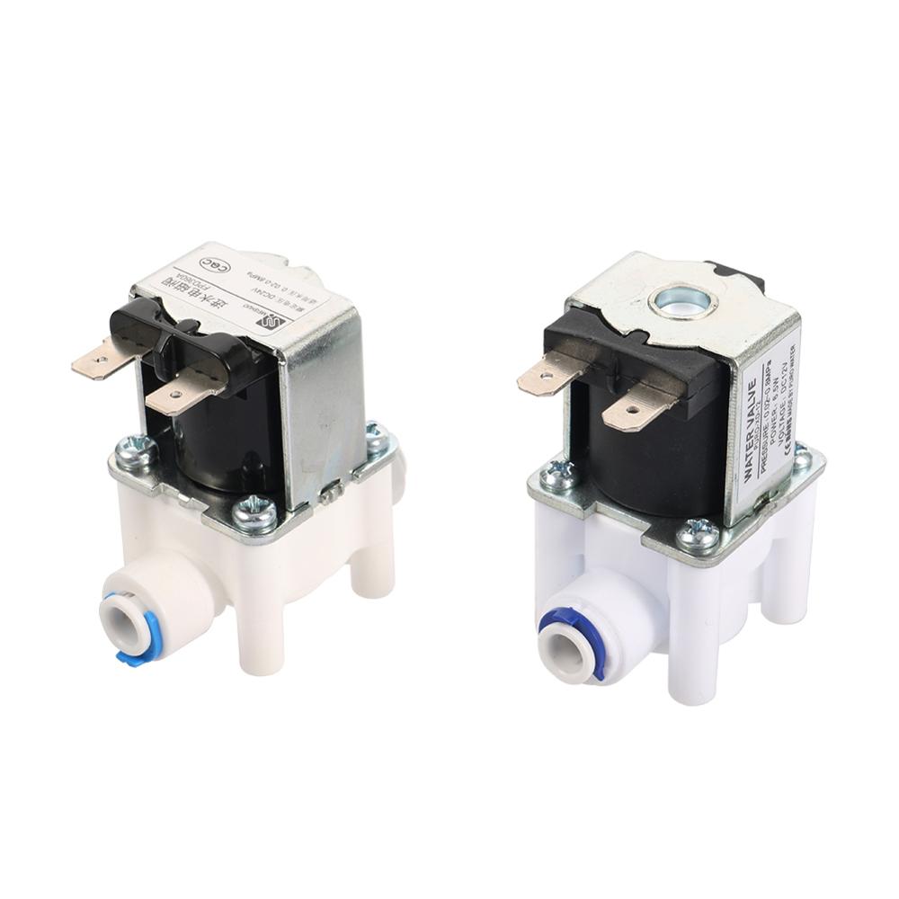 Normally Closed Electric Water Solenoid Valve 1/4" Quick Access Water Purifier DC 12V 24V Magnetic Water Inlet Flow Switch