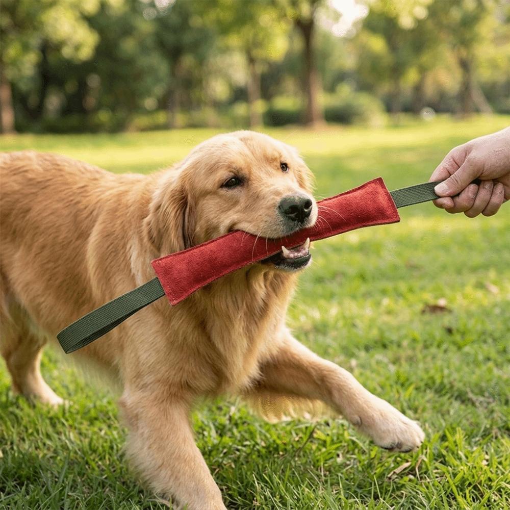 Cowhide Material Dog Bite Stick Sturdy Texture Dog Fetch Toy Canine Training Gear Interactive Play