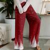 Pajama Pants, Sleepwear, Casual Drawstring Elastic Waist Pants, Comfortable Straight-leg Loose Pants