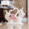 European Wedding Decor Crafts Ceramic Creative Room Decoration Handicraft Gold Swan Porcelain Figurines Decorations