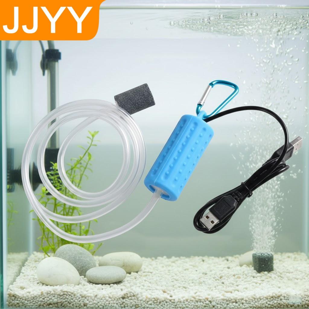 Aquarium Fish Tank USB Oxygen Air Pump Silent Energy Saving Portable Mini Aquatic Terrarium Accessories