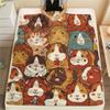 1Pc guinea pig Print Flannel Blanket, High quality Comfortable for All Seasons, Home Decor, Warmth and Comfort, Perfect for Christmas Gifts
