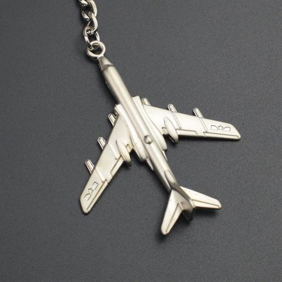 Klíčenka Realistický design stíhačky Lehká přenosná Aerodynamická klíčenka Klíčenka letadla Multifunkční přívěsek na tašku Denní
