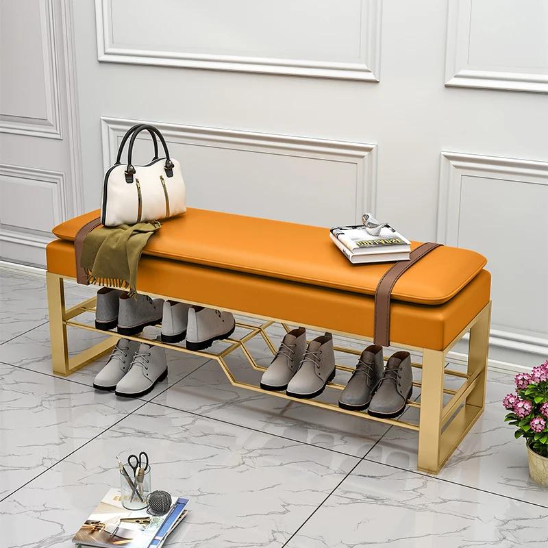Light Luxury Shoe-changing Stool Home Door Entry Can Sit-type Shoe-changing Stool Shoe Cabinet Simple Wearing Shoe Stool Bench