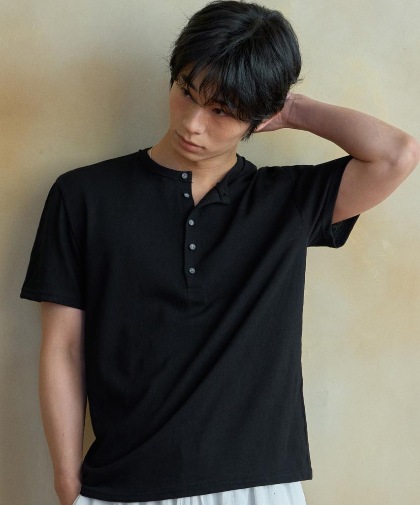 Wednesday Oasis Vintage Henley Neck Short Sleeve T-Shirt_3 Colors(Wb6Tp27)
