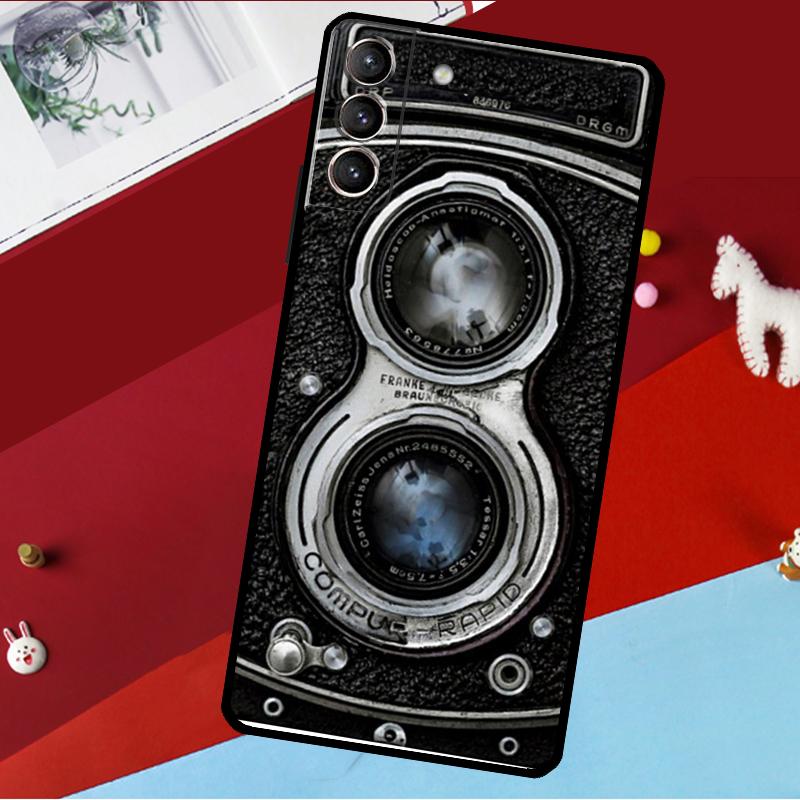 Retro Camera Vintage Funda For Samsung Galaxy S25 Ultra S24 S22 S23 Plus S20 S21 FE S9 S10 S24 FE Phone Case