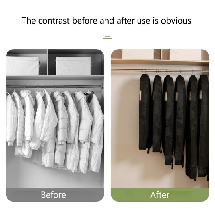 Clear View Clothes Dust Bag Thickened Waterproof Fabric For Hanging Garment Storage