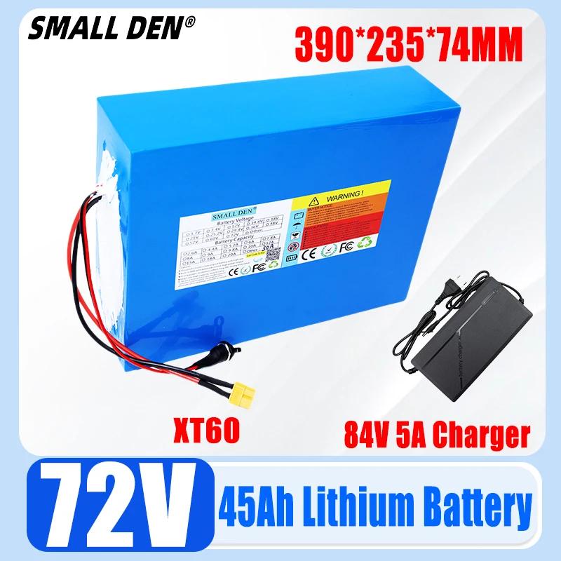 New 2024 72V 45Ah 35Ah 25Ah 15Ah21700 20S8P Lithium Battery Pack with Built-in BMS 0-3500W Motor High-power Rechargeable Battery