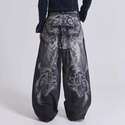 Washed Denim Jeans - Men's and Women's Retro High Street Trendy Straight-leg Pants