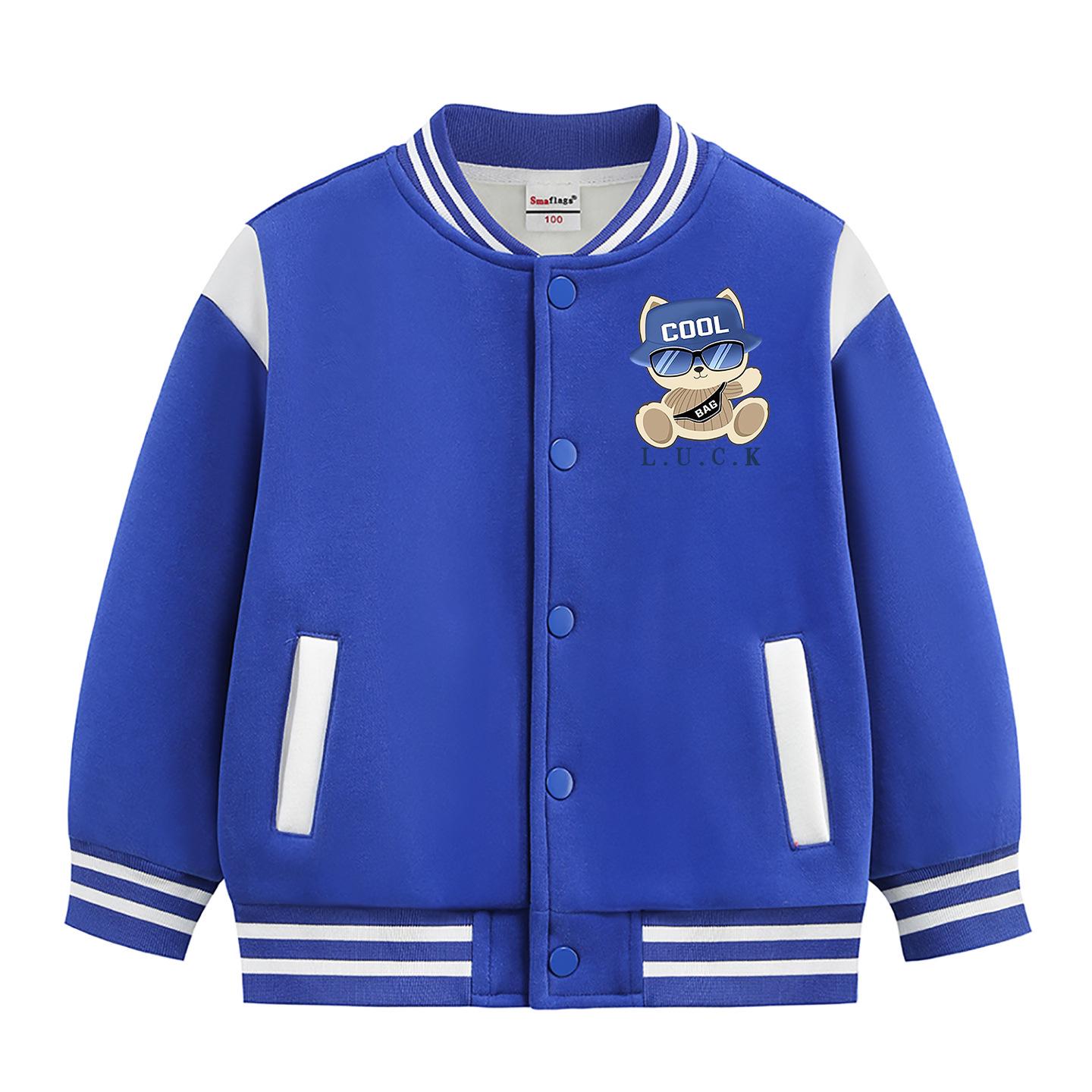 

Boys Korean-Style Winter Baseball Jacket with Velvet Height 90-100cm