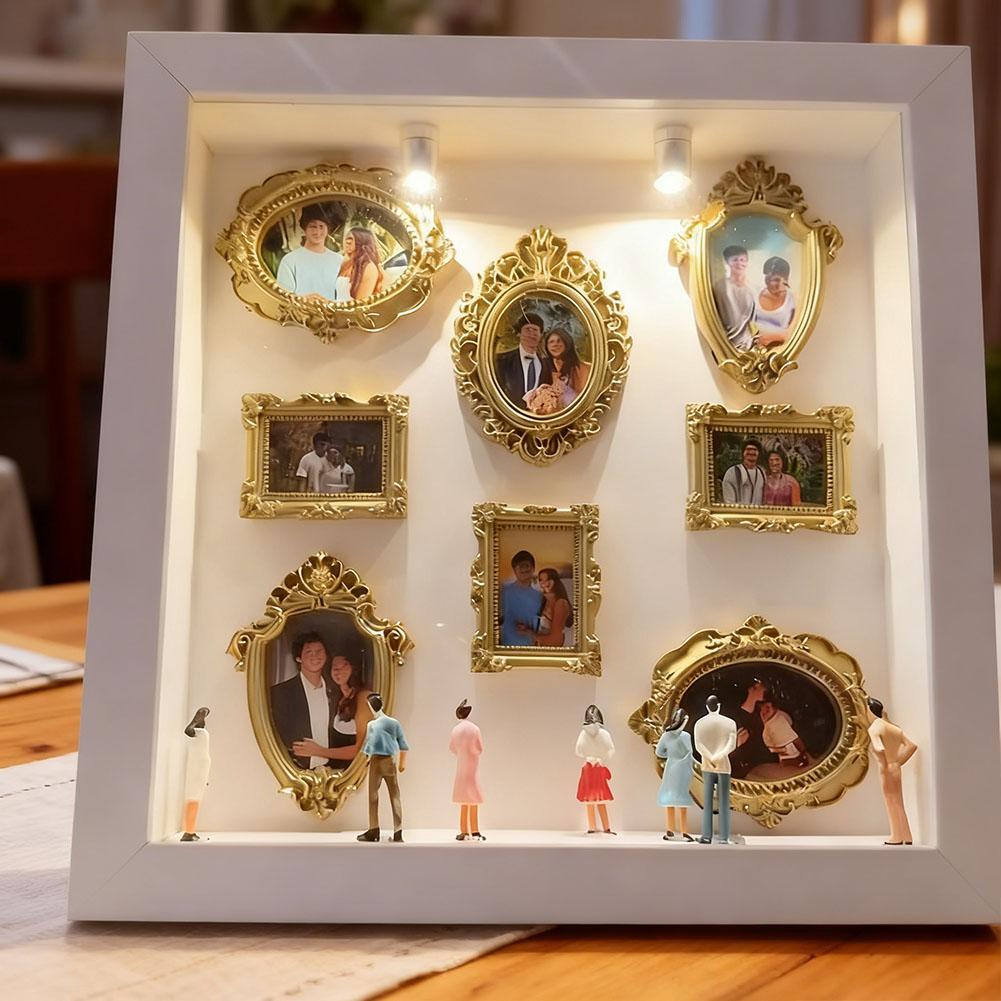 1 SET DIY Shadow Box Frame Mini Memory Display Kit Creative Photo Album For Anniversary Unique Romantic Daily Gift Idea Decor