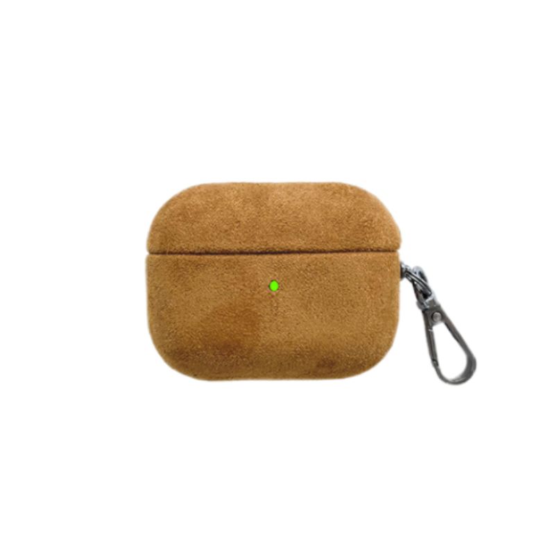 

Apple Fancy Беспроводной Bluetooth Минималистичный Однотонный Фланель AirPods 4 Brown [suede]]