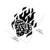 Flame Dice Sticker Car Body Engine Cover Side Door Stickers Dice Graphic Self Adhesive Vinyl Stickers Car Decoration Accessories