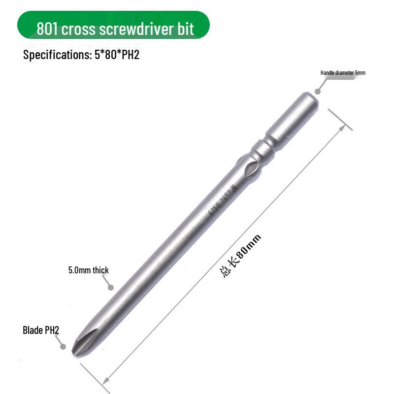 Weili 801 Serie 5mm Kreuzschlitz Magnetischer Elektrischer Schraubendreher Bit