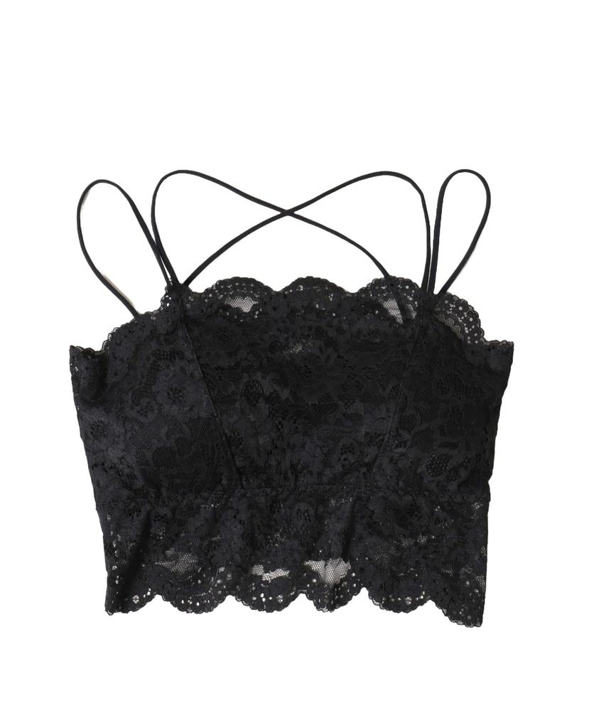 WEGO PHILLY Lace Size Black Camisole, Girly, Women's, F,