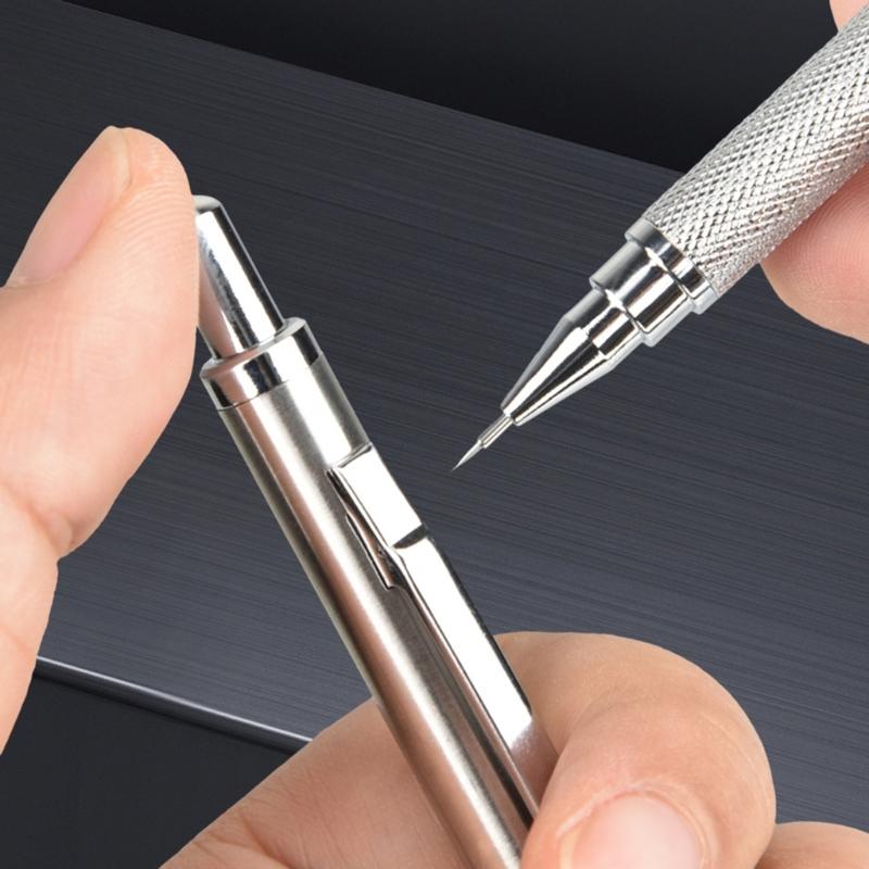 Automatic Center Hole Punch with Adjustable One Handed Spring Heavy Duty Automatic Center Punch for Metal Wood Glass